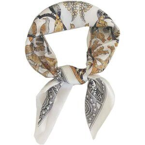 Silk Satin 28 Peacock Head Scarf Medium Square Hair Scarf for Women 28 Inches